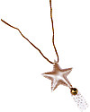 Numero 74 Collana Uncinetto Stella con Campanellino - Oro Metallizzata - Regalino perfetto per le feste Collane