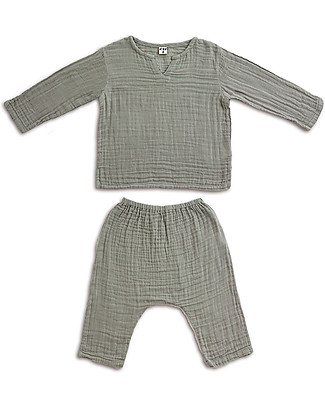 Numero 74 Completo Casacca e Pantaloni Zac, Argento - 100% cotone Completi