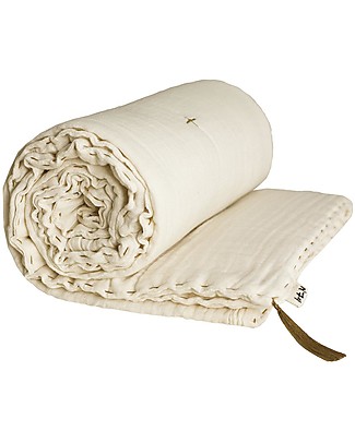Numero 74 Coperta Invernale - Naturale 140x190 cm - Doppia mussola di cotone bio Set Copripiumino