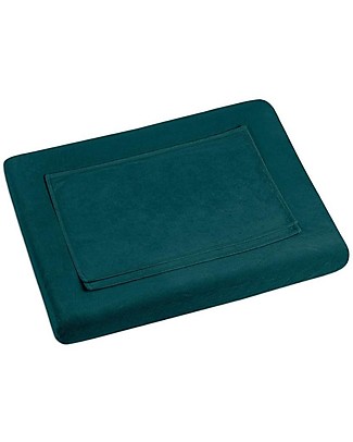 Numero 74 Coprifasciatoio 70x50 cm - Verde Petrolio - Cotone bio Accessori per Fasciatoi