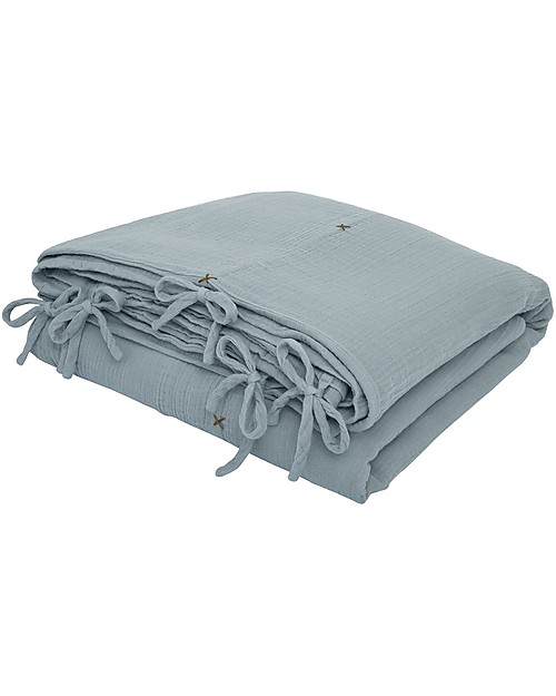 Numero 74 Copripiumino Azzurro - 120x80 cm - 100% Cotone bio Set Copripiumino