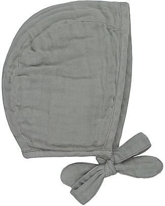 Numero 74 Cuffietta Bebè Lou, Argento (3-6 mesi e 9-12 mesi) -100% cotone bio Cappelli Neonato