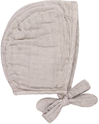 Numero 74 Cuffietta Bebè Lou, Cipria (3-6 e 9-12 mesi) -100% cotone bio Cappelli