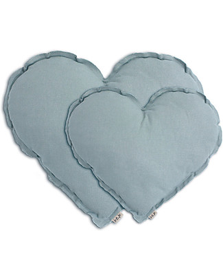 Numero 74 Cuscino Cuore Medium, Celeste Cuscini Arredo