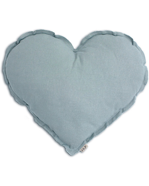 Numero 74 Cuscino Cuore Small, Celeste Cuscini Arredo