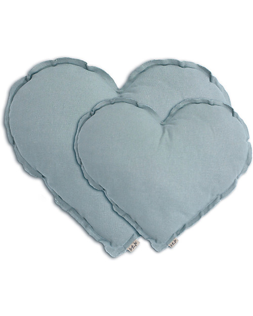 Numero 74 Cuscino Cuore Small, Celeste Cuscini Arredo
