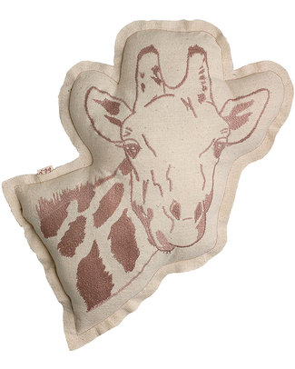 Numero 74 Cuscino Giraffa - Ricamo Rosa Antico Cuscini Arredo_