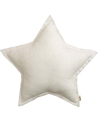 Numero 74 Cuscino Stella in Tessuto Glitterato, Small - Bianco Cuscini Arredo