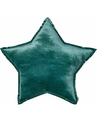 Numero 74 Cuscino Stella Medium in Velluto, Verde Petrolio Cuscini Arredo
