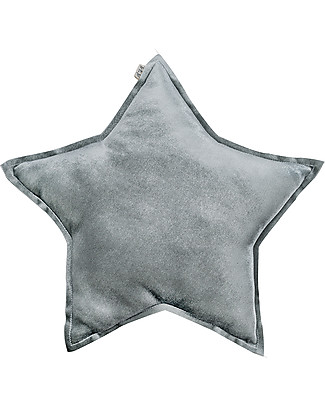 Numero 74 Cuscino Stella Small in Velluto, Argento Cuscini Arredo