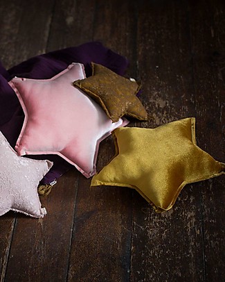 Numero 74 Cuscino Stella Small in Velluto, Argento Cuscini Arredo
