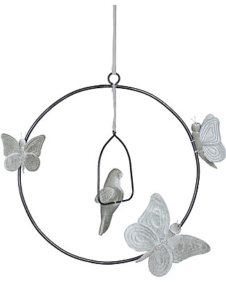 Numero 74 Decorazione da Appendere Bohemian Swing, Argento Decorazioni