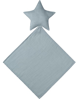 Numero 74 Doudou Lovely Star, Celeste - Cotone bio Doudou