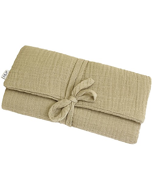 Numero 74 Fasciatoio Portatile - Giallo Chiaro - Doppia Mussola di Cotone Fasciatoi da Viaggio