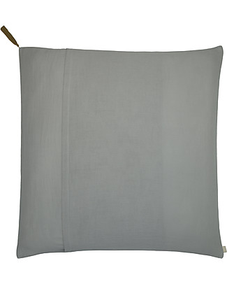 Numero 74 Federa Cuscino Quadrata 65x65 cm, Argento - 100% cotone bio Copripiumino e Federe