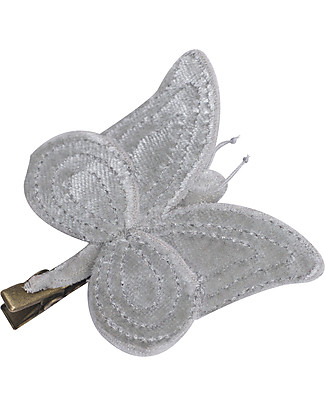 Numero 74 Fermacapelli Farfalla Velluto - Argento - Regalino perfetto per le feste! Regalini