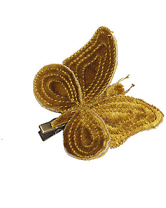 Numero 74 Fermacapelli Farfalla Velluto Oro - Regalino perfetto per le feste! Regalini