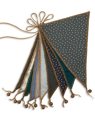 Numero 74 Festone Bandierine Mix Blu - 2,5 Metri Decorazioni da Parete