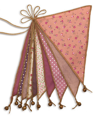 Numero 74 Festone Bandierine Mix Rosa - 2,5 Metri Festoni