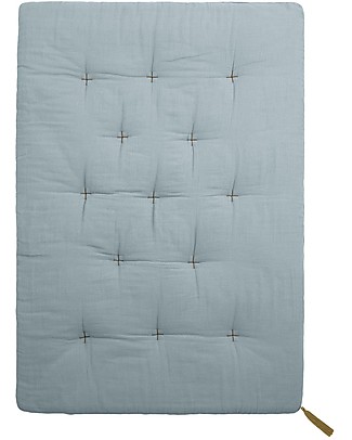 Numero 74 Futon 75x110 cm - Cotone - Celeste e Ricamo Oro Materassi