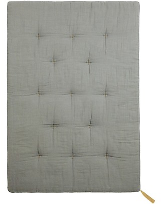 Numero 74 Futon 75x110 cm - Cotone - Grigio Argento e Ricamo Oro Materassi