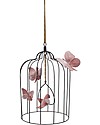 Numero 74 Gabbietta Decorativa Bohemian in Metallo - Grande - Rosa Antico - Edizione Limitata Decorazioni da Parete
