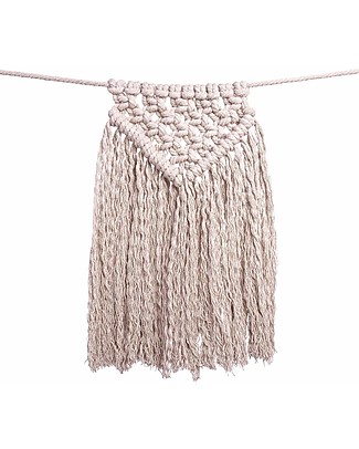 Numero 74 Ghirlanda Macramè - Cipria - 2.5m - Cotone Decorazioni