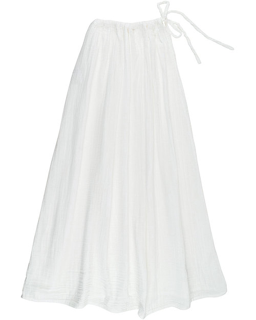 Numero 74 Gonna Lunga Donna Ava, Bianco - Doppia Mussola di Cotone Gonne_