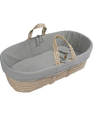 Numero 74 Inserto per Cesta Porta Bebè - Grigio Argento Culle e Ceste