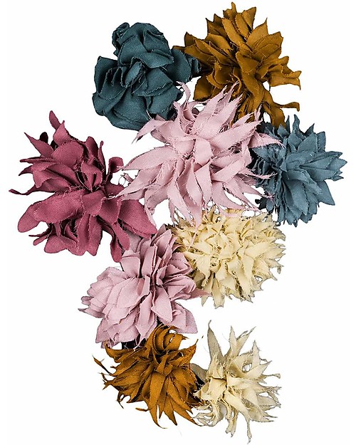 Numero 74 Kit Fiori in Tessuto, Mix Autunno - Comprende tutto il necessario! Kit Fai Da Te