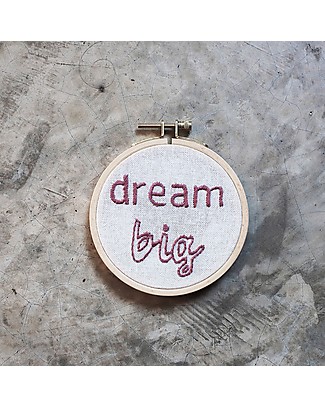 Numero 74 Kit Ricamo con Telaio ad Anello Dream Big - 11 cm Kit Fai Da Te