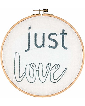 Numero 74 Kit Ricamo con Telaio ad Anello Just Love - 22 cm Kit Fai Da Te