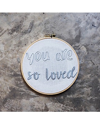 Numero 74 Kit Ricamo con Telaio ad Anello You Are so Loved - 22 cm Kit Fai Da Te