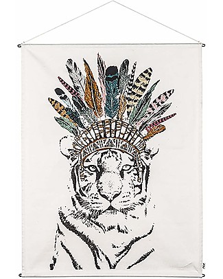 Numero 74 Kit Ricamo Crazy Animal, Tigre - 50x70 cm Kit Fai Da Te