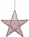 Numero 74 Lampada Stella Macramè 50 x 50 cm - Rosa Antico - Cotone e Metallo Lampade da Parete