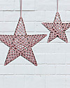 Numero 74 Lampada Stella Macramè 50 x 50 cm - Rosa Antico - Cotone e Metallo Lampade da Parete