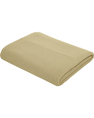 Numero 74 Lenzuolo Superiore - Giallo Chiaro - 170x110 cm - 100% doppia mussola di cotone bio Lenzuola e Federe