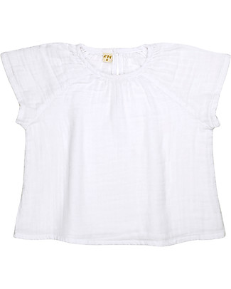 Numero 74 Maglia Bimba Clara, Bianco (3-4 anni) - 100% cotone bio Vestiti_