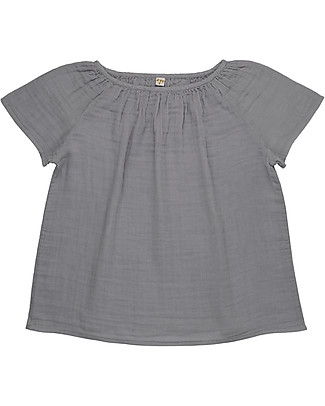 Numero 74 Maglia Donna Clara, Grigio Pietra - 100% cotone bio T-Shirt e Canotte