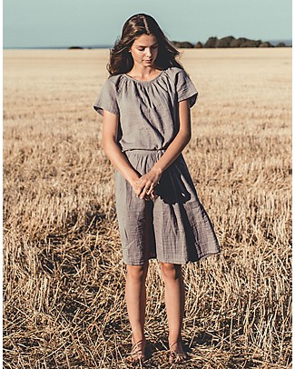 Numero 74 Maglia Donna Clara, Grigio Pietra - 100% cotone bio T-Shirt e Canotte
