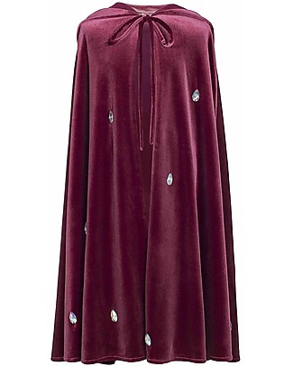 Numero 74 Mantello Bimba Leia - Rosso con Diamanti - 100% Cotone Travestimenti