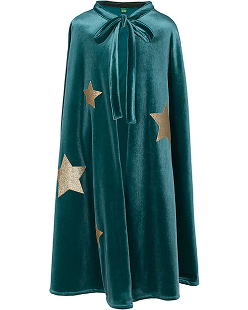 Numero 74 Mantello di Mago Merlino - Velluto Verde Petrolio Travestimenti