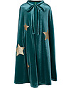 Numero 74 Mantello di Mago Merlino - Velluto Verde Petrolio Travestimenti