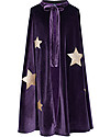 Numero 74 Mantello di Mago Merlino - Velluto - Viola Scuro con Stelle Oro - Nuova Bohemian Collection Travestimenti