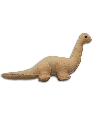 Numero 74 Mini Dinosauro di Stoffa, Brontosauro Beige - Perfetto regalino per le feste Regalini