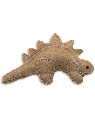 Numero 74 Mini Dinosauro di Stoffa, Stegosauro Beige - Perfetto regalino per le feste Regalini