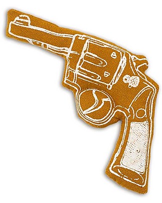 Numero 74 Mini Pistola di Stoffa - Ocra - Perfetto regalino per le feste Regalini
