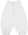 Numero 74 Pagliaccetto Stef, Bianco - Mussola di cotone (9-12 mesi) Salopette
