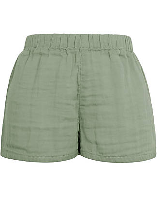 Numero 74 Pantaloncini Corti Josi - Verde Salvia - 100% Cotone Bio GOTS Pantaloni Corti
