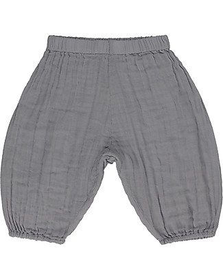Numero 74 Pantaloni Baby Joe, Grigio Pietra (9-12 mesi) - 100% cotone bio Pantaloni Corti